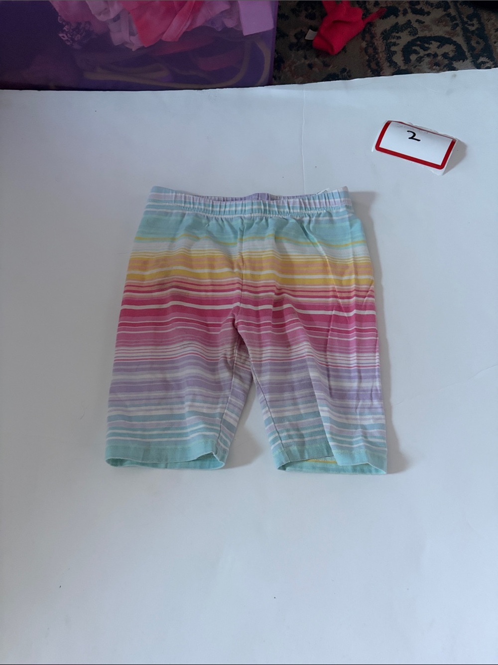 Place Pastel Striped Knit Shorts in Rainbow Hues